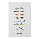 Home Decor 16'' x 25'' / White Florida Keys Fish Tea Towel by Salt Skins Salt Skins