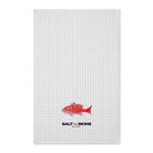 Home Decor 16'' x 25'' / White Red Snapper Waffle Tea Towel Salt Skins