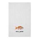 Home Decor 16'' x 25'' / White Red Snapper Waffle Tea Towel Salt Skins