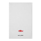 Home Decor 16'' x 25'' / White Red Snapper Waffle Tea Towel Salt Skins