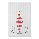 Home Decor 16'' x 25'' / White Red Snapper Waffle Tea Towel by Salt Skins Salt Skins