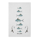 Home Decor 16'' x 25'' / White Rooster Fish Tea Towel by Salt Skins Salt Skins