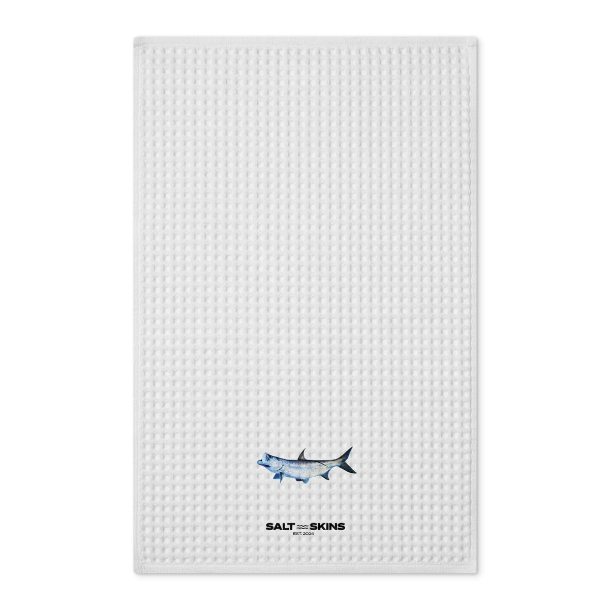 Home Decor 16'' x 25'' / White Tarpon Waffle Tea Towel Salt Skins