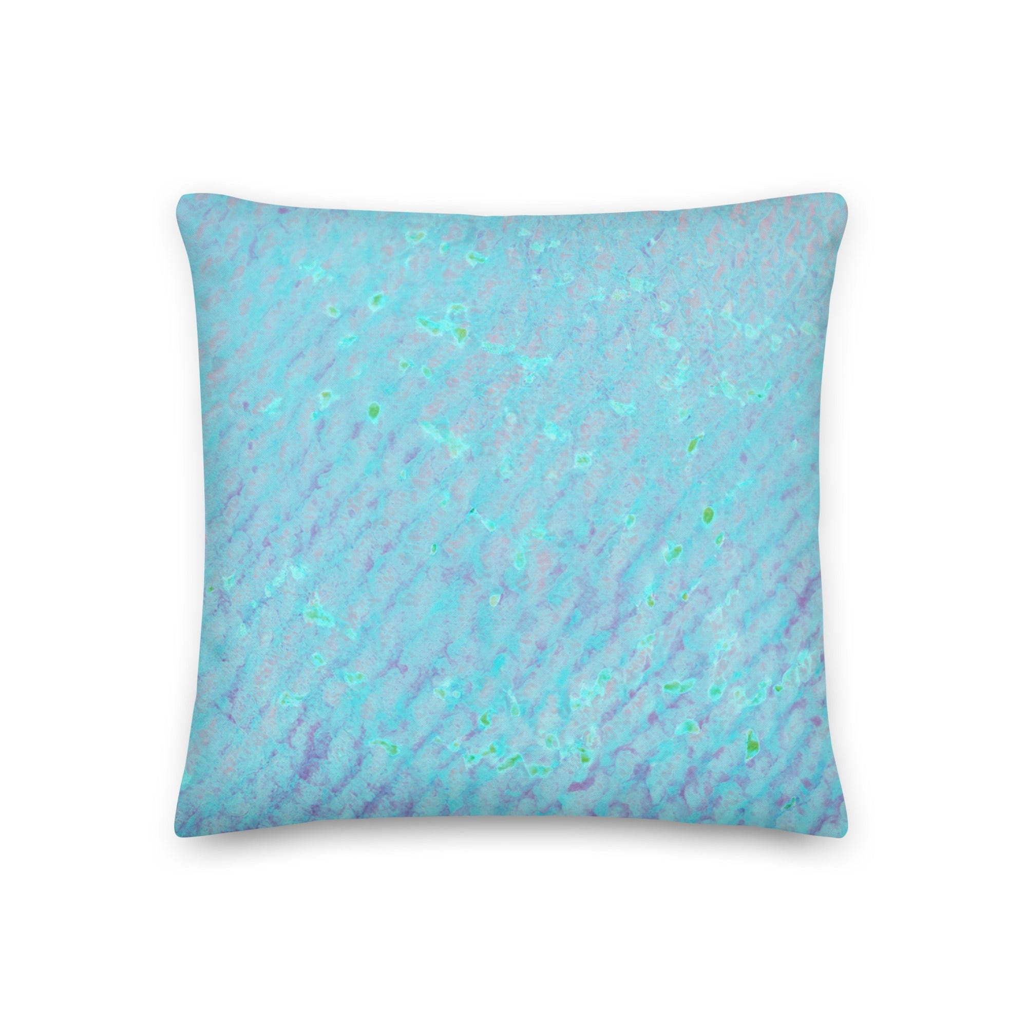 Salt Skins Home Decor 18″×18″ Seaside Blue Reef Coral - Beach House Throw Pillow