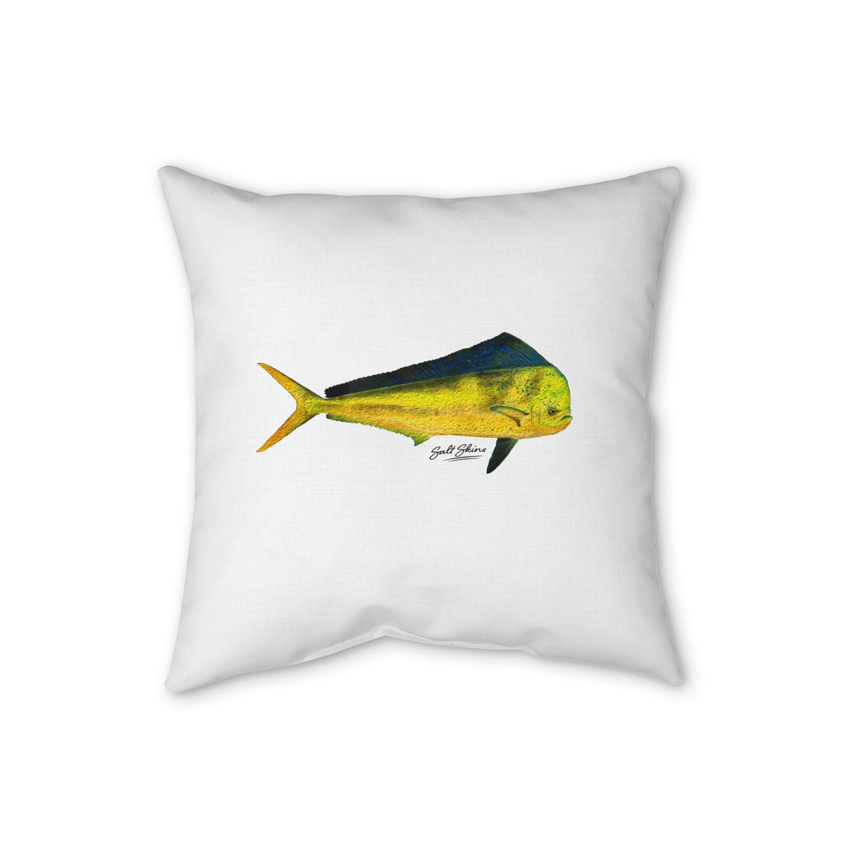 Home Decor 20" × 20" Mahi Mahi Faux Linen Pillow by Salt Skins Salt Skins