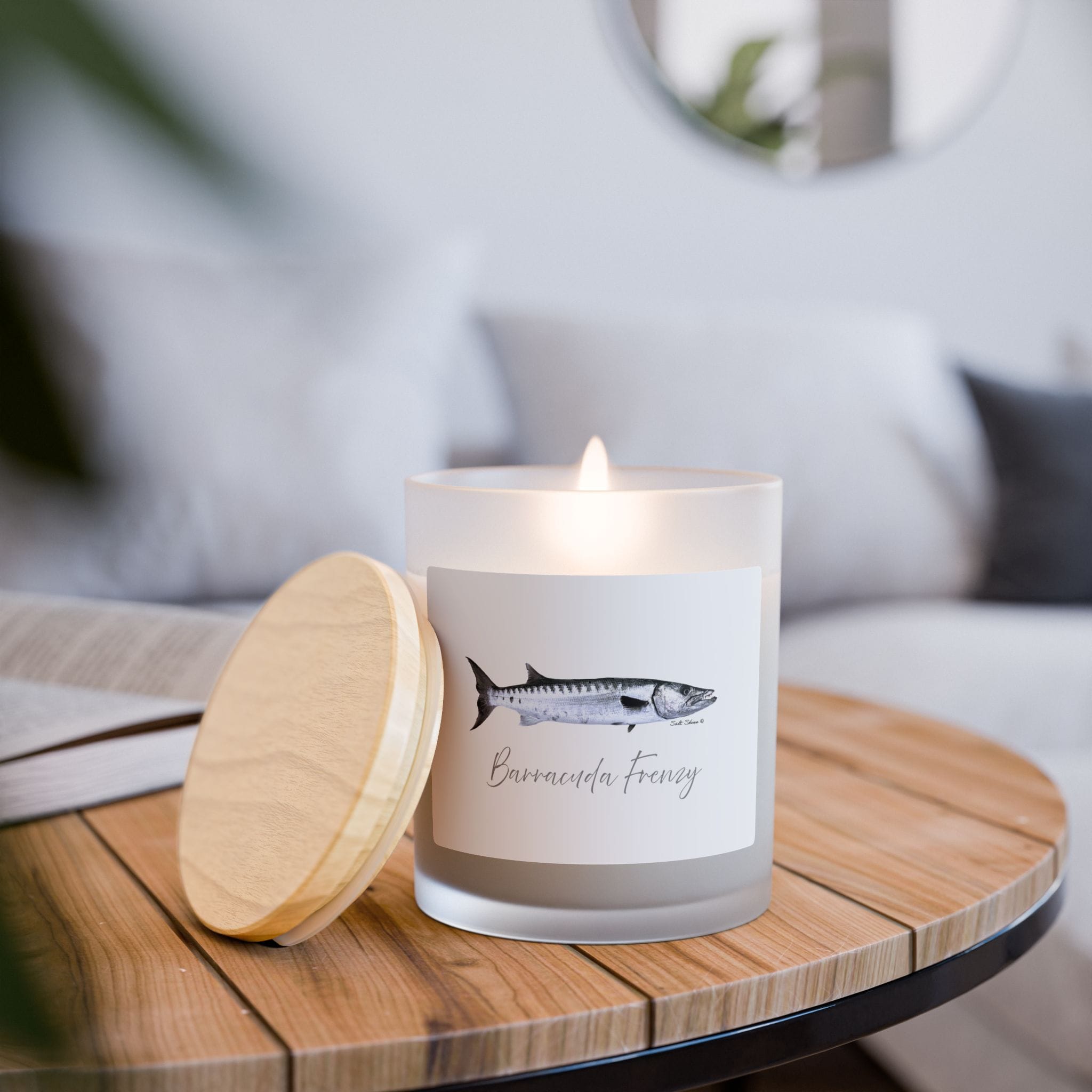 Salt Skins Home Decor Barracuda Frenzy Blackberry Vanilla Scented Candle - Sea Angler Collection