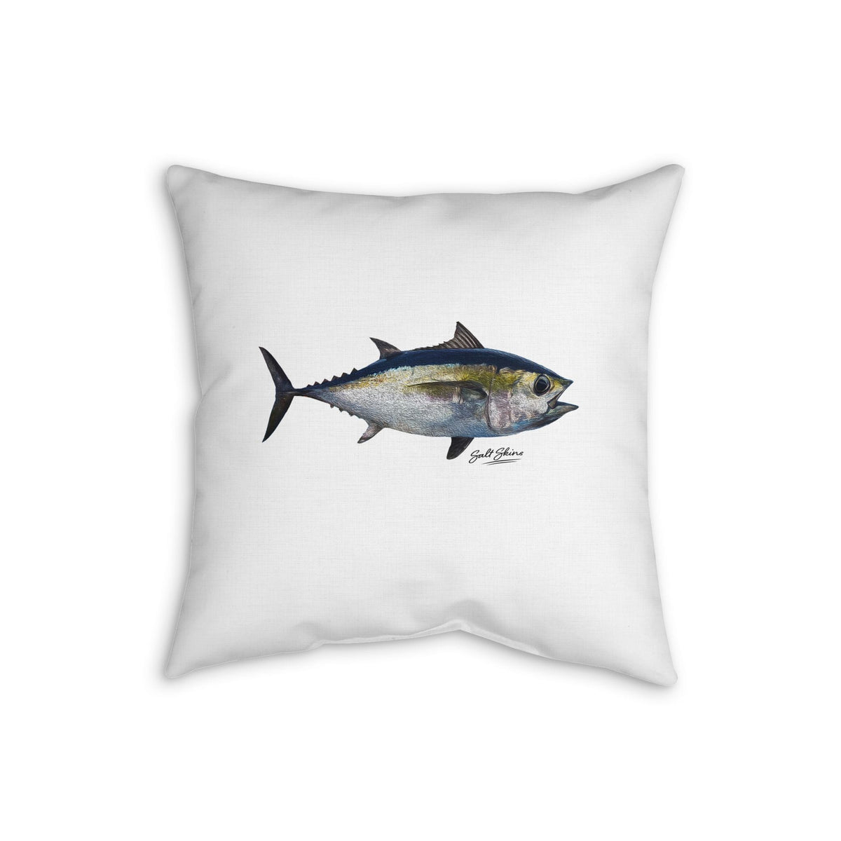 Home Decor Blackfin Tuna Faux Linen Pillow by Salt Skins Salt Skins