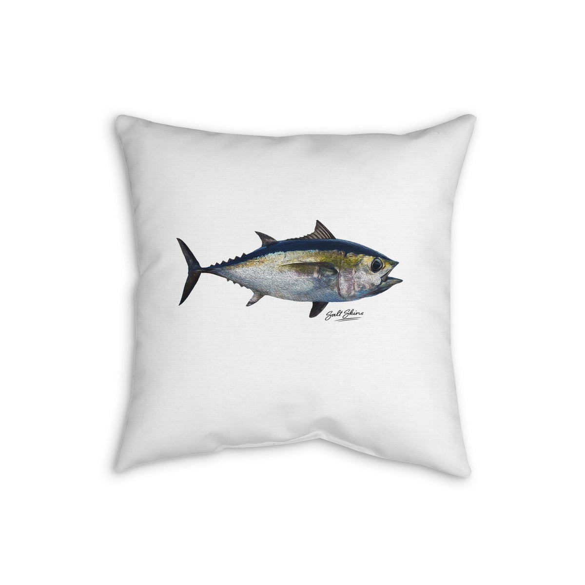 Home Decor Blackfin Tuna Faux Linen Pillow by Salt Skins Salt Skins