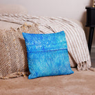 Salt Skins Home Decor Sea Angler Collection Blue Mackerel - Throw Pillow