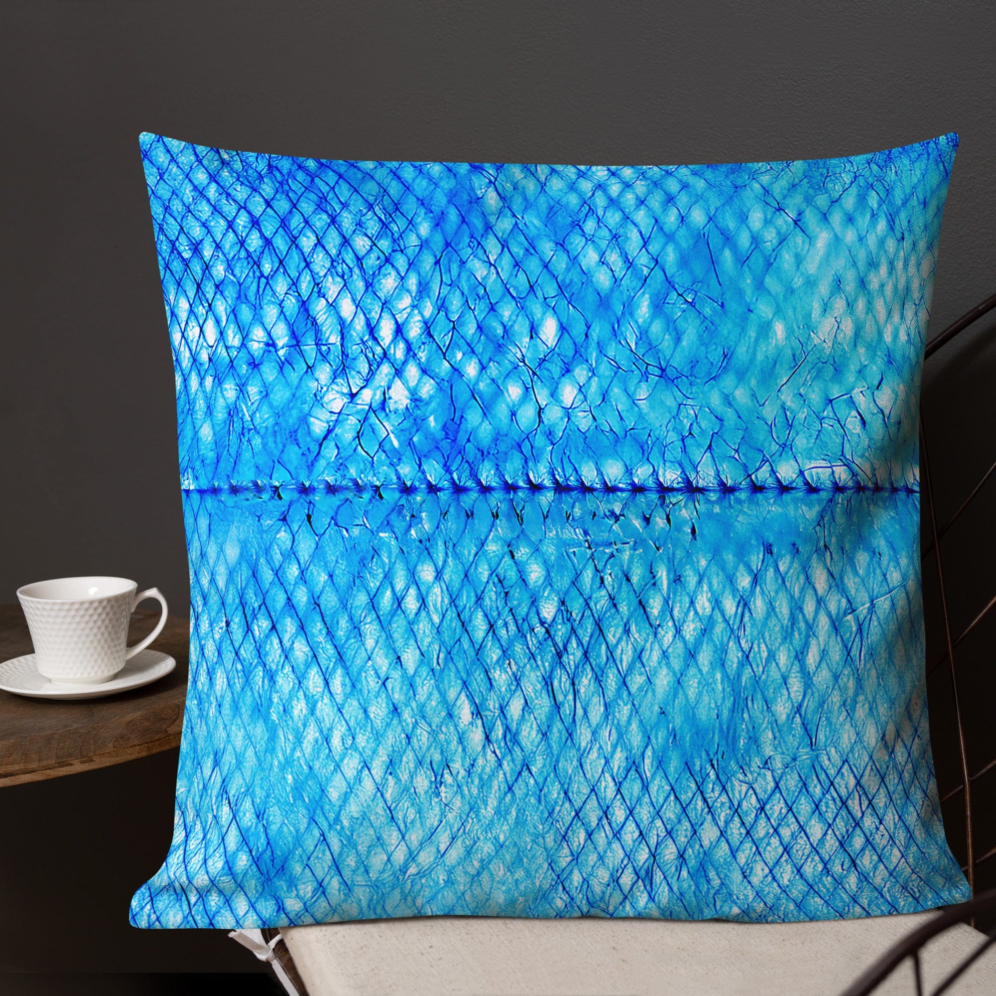 Salt Skins Home Decor Sea Angler Collection Blue Mackerel - Throw Pillow