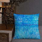 Salt Skins Home Decor Sea Angler Collection Blue Mackerel - Throw Pillow