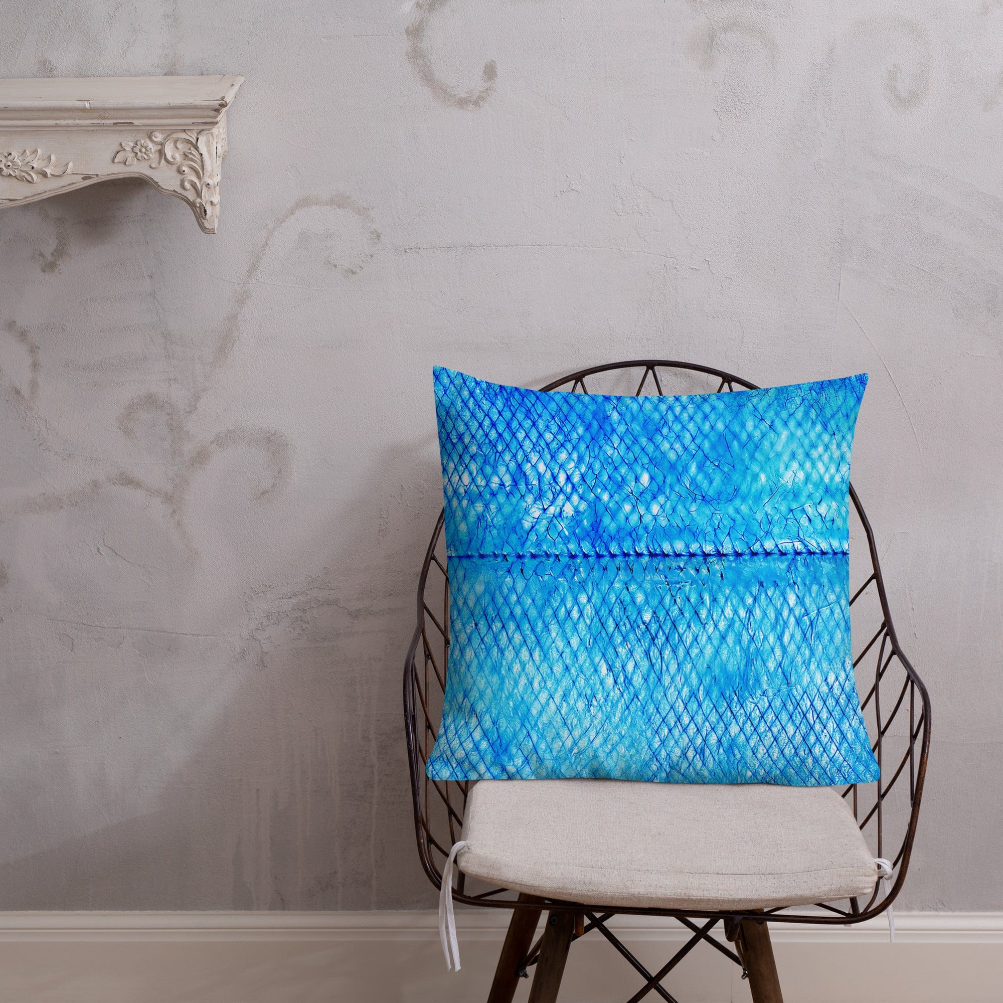 Salt Skins Home Decor Sea Angler Collection Blue Mackerel - Throw Pillow