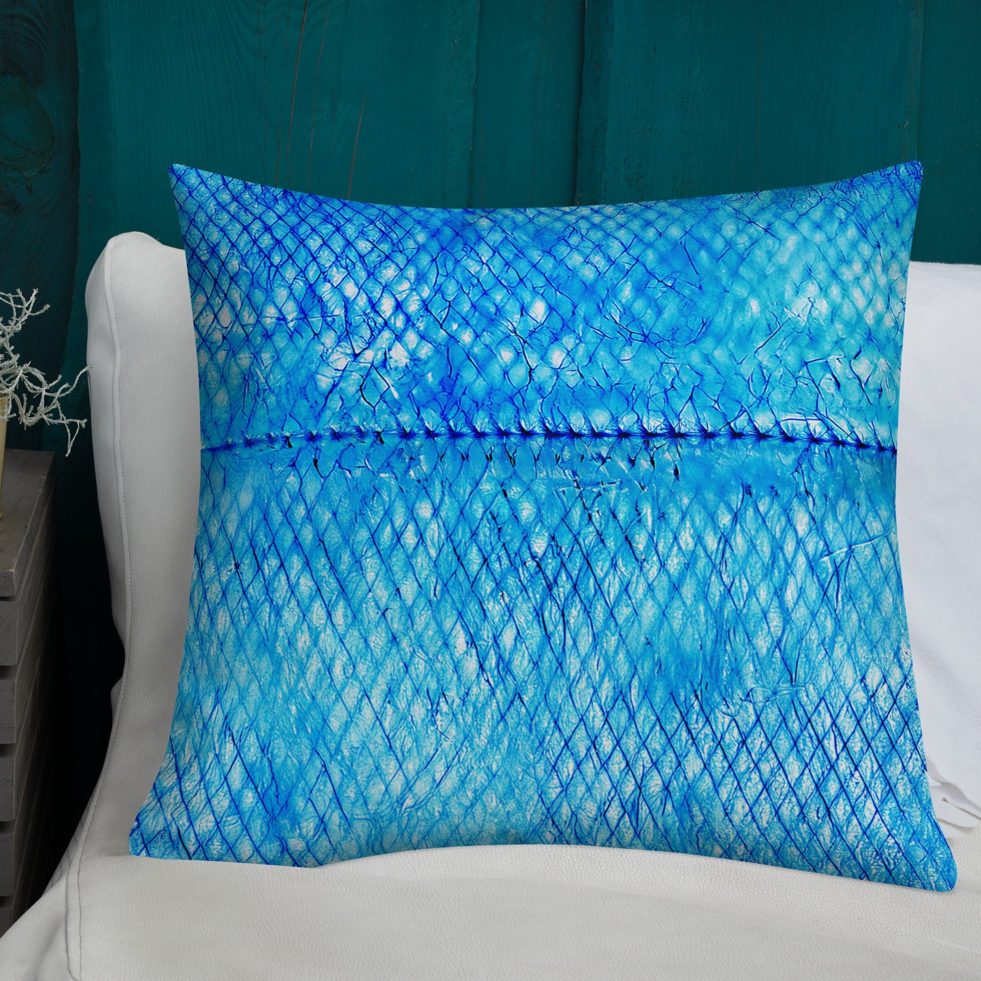 Salt Skins Home Decor Sea Angler Collection Blue Mackerel - Throw Pillow
