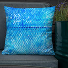 Salt Skins Home Decor Sea Angler Collection Blue Mackerel - Throw Pillow