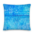 Salt Skins Home Decor Sea Angler Collection Blue Mackerel - Throw Pillow