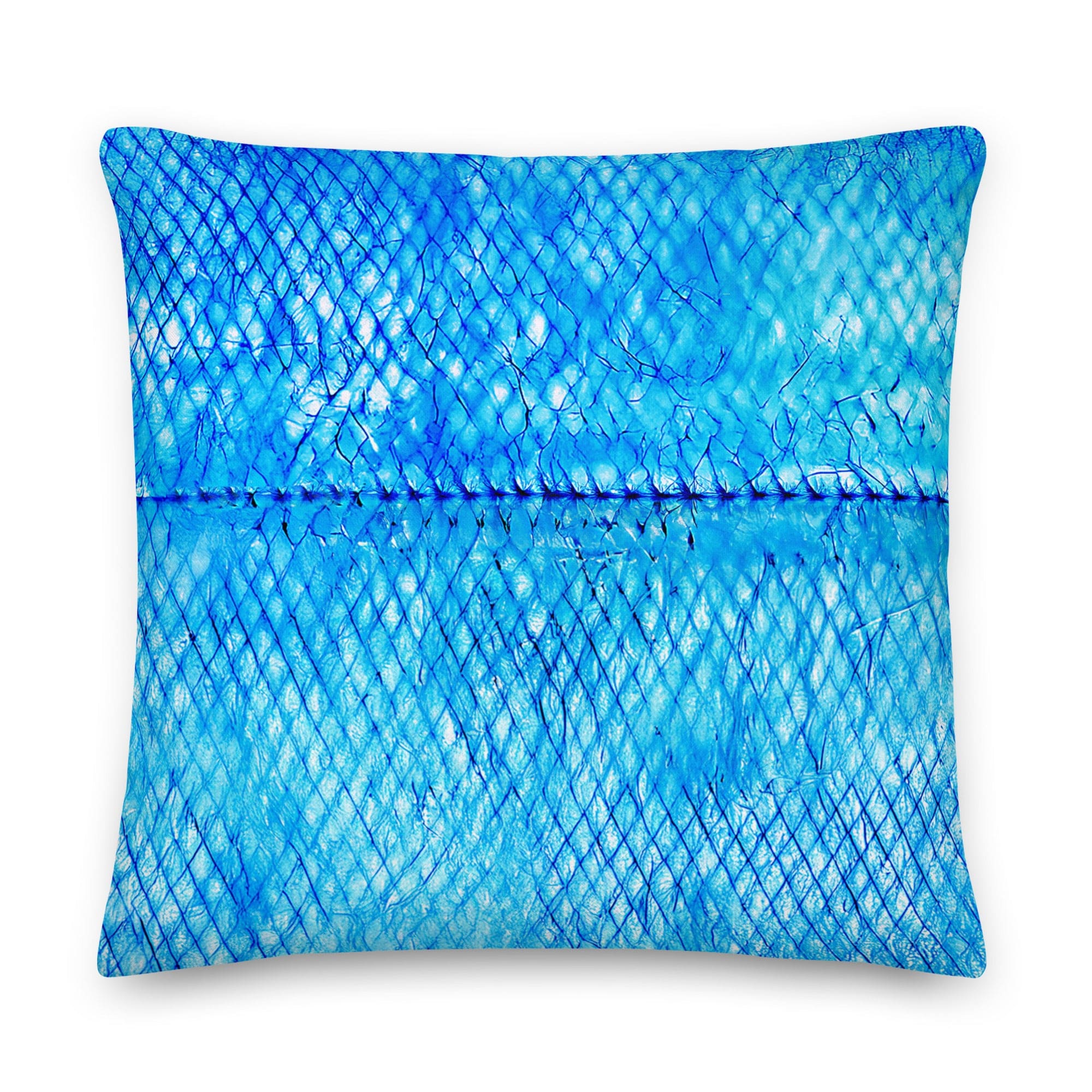 Salt Skins Home Decor Sea Angler Collection Blue Mackerel - Throw Pillow