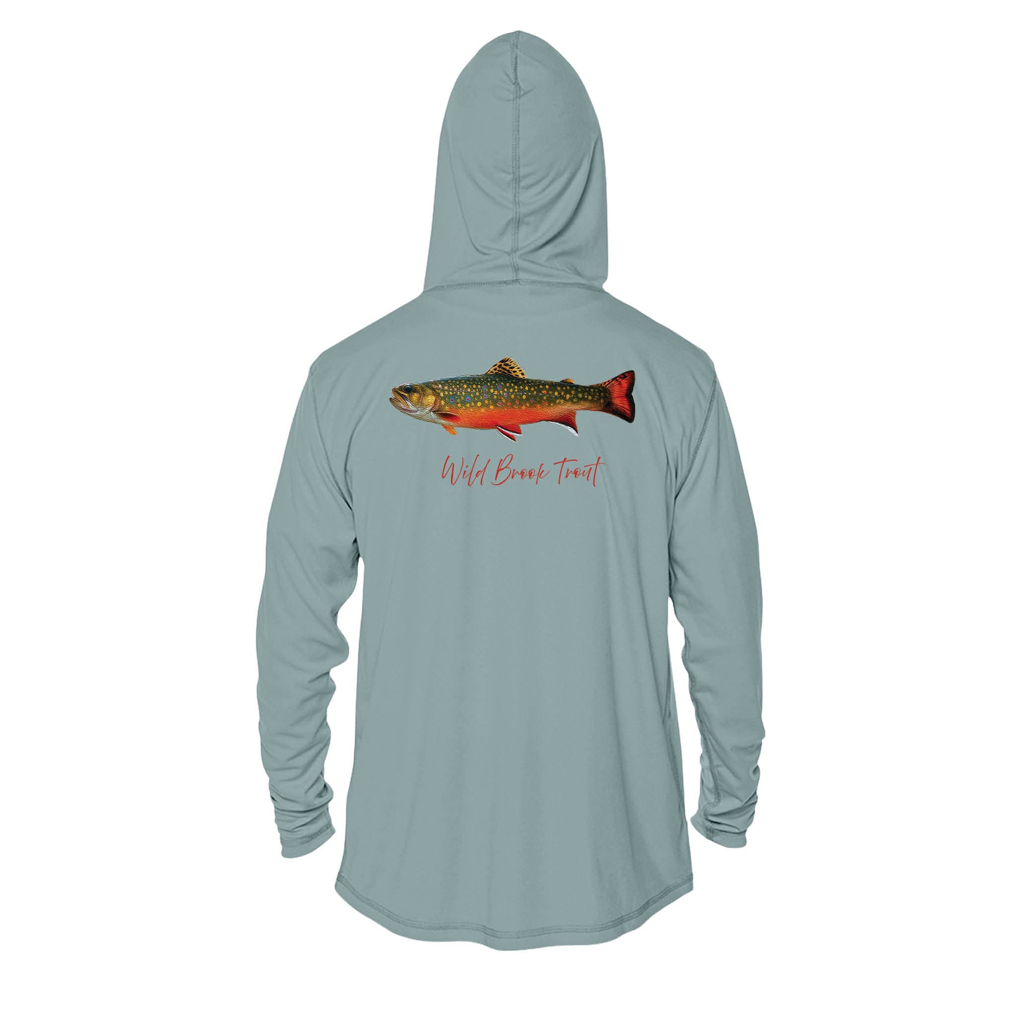 Hoodie XS / Light Slate Wild Brook Trout Men's Long Sleeve Performance Hoodie