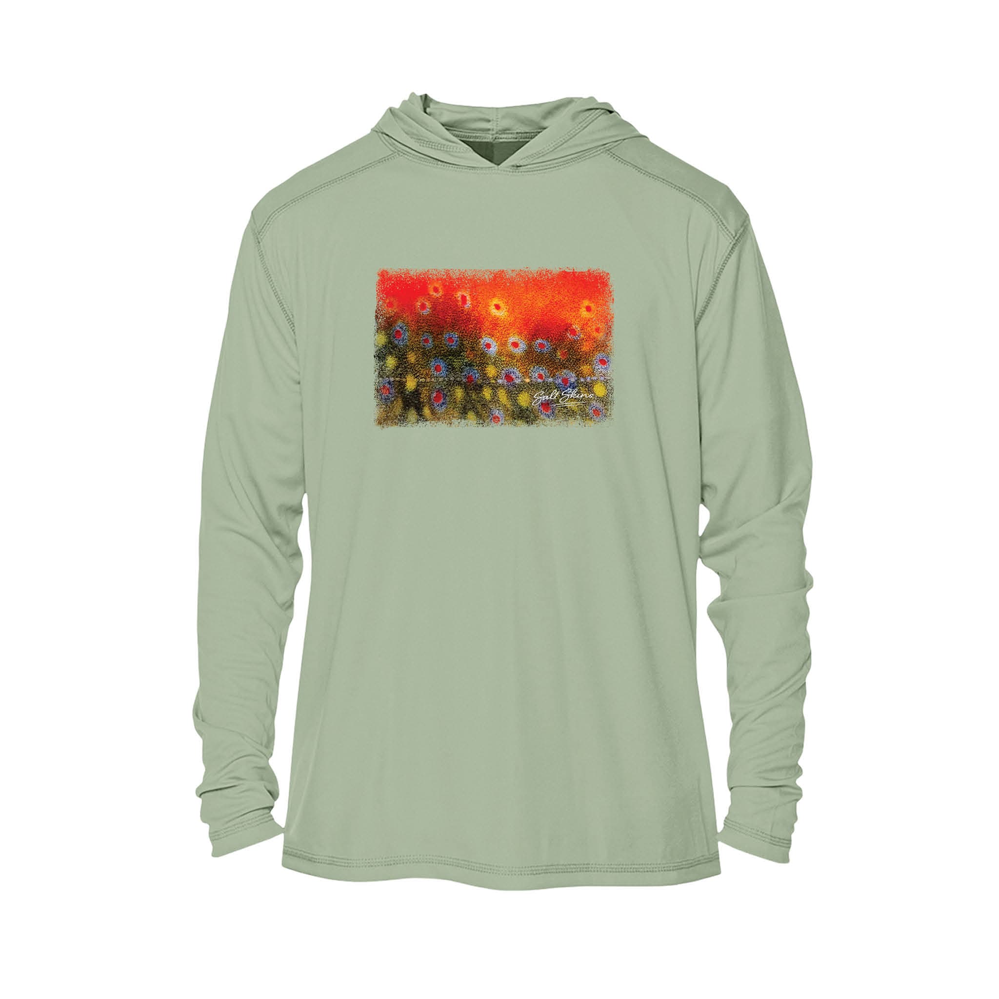 Hoodie XS / Sage Wild Brook Trout Men's Long Sleeve Performance Hoodie