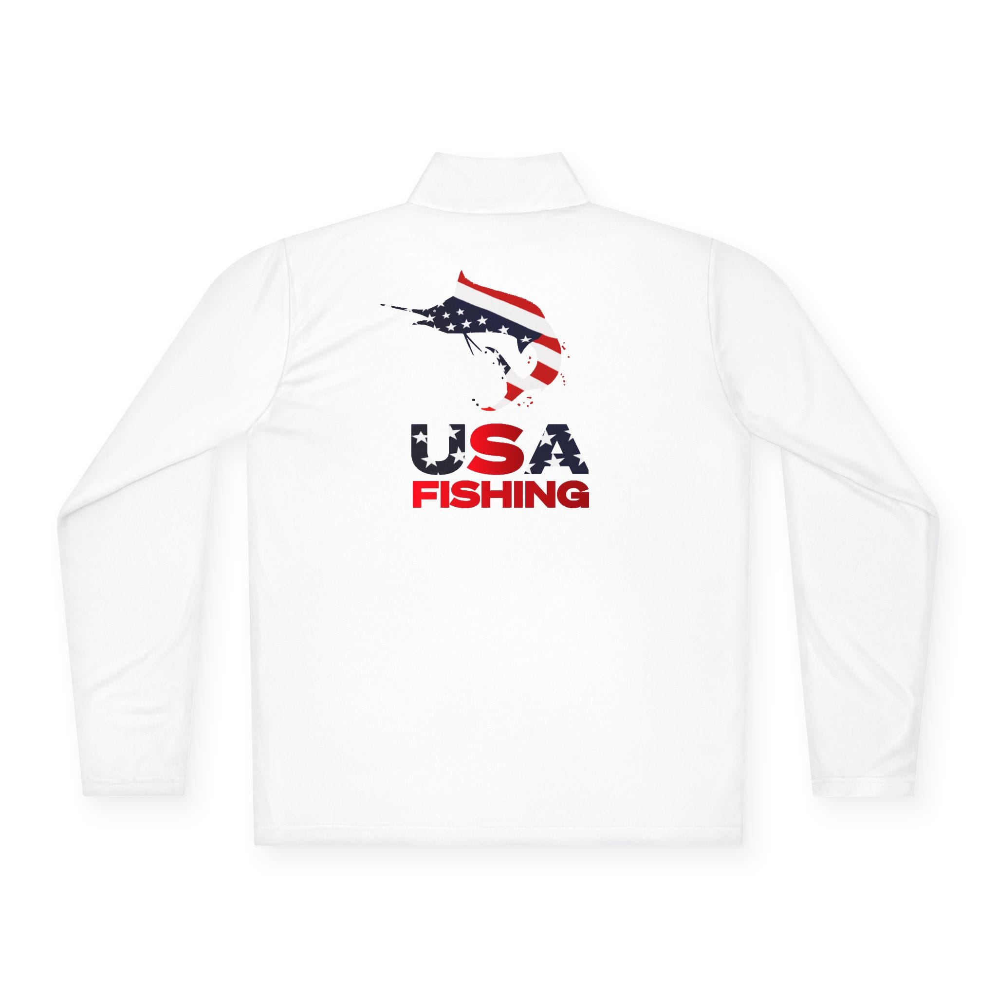 Salt Skins Apparel Long-sleeve American Flag Marlin Quarter Zip Pullover - NEW!
