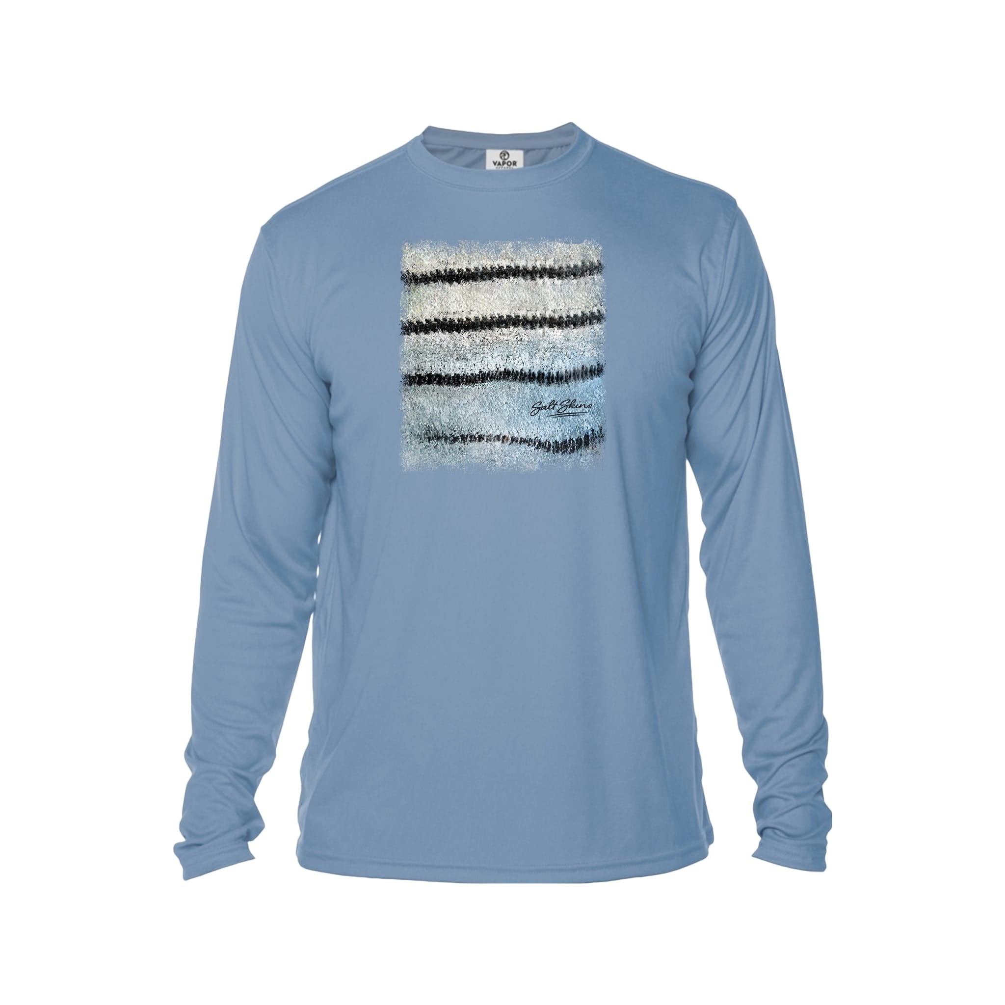 Printify Long-sleeve Columbia Blue / XS Hybrid Striper Bass Men's Performance Fishing Crew Neck