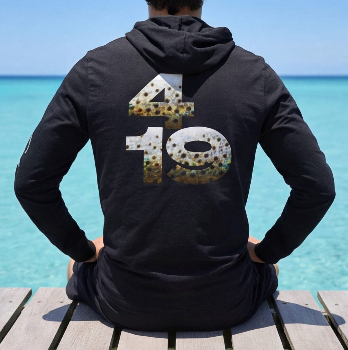 Long-Sleeve Hoodie Charcoal Gray / XS Fish 4:19 Soft Cotton Pullover Hoodie Unisex Salt Skins