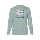 Printify Long-sleeve Light Slate / XS Hybrid Striper Bass Men's Performance Fishing Crew Neck