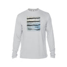 Printify Long-sleeve Pearl Grey / XS Hybrid Striper Bass Men's Performance Fishing Crew Neck