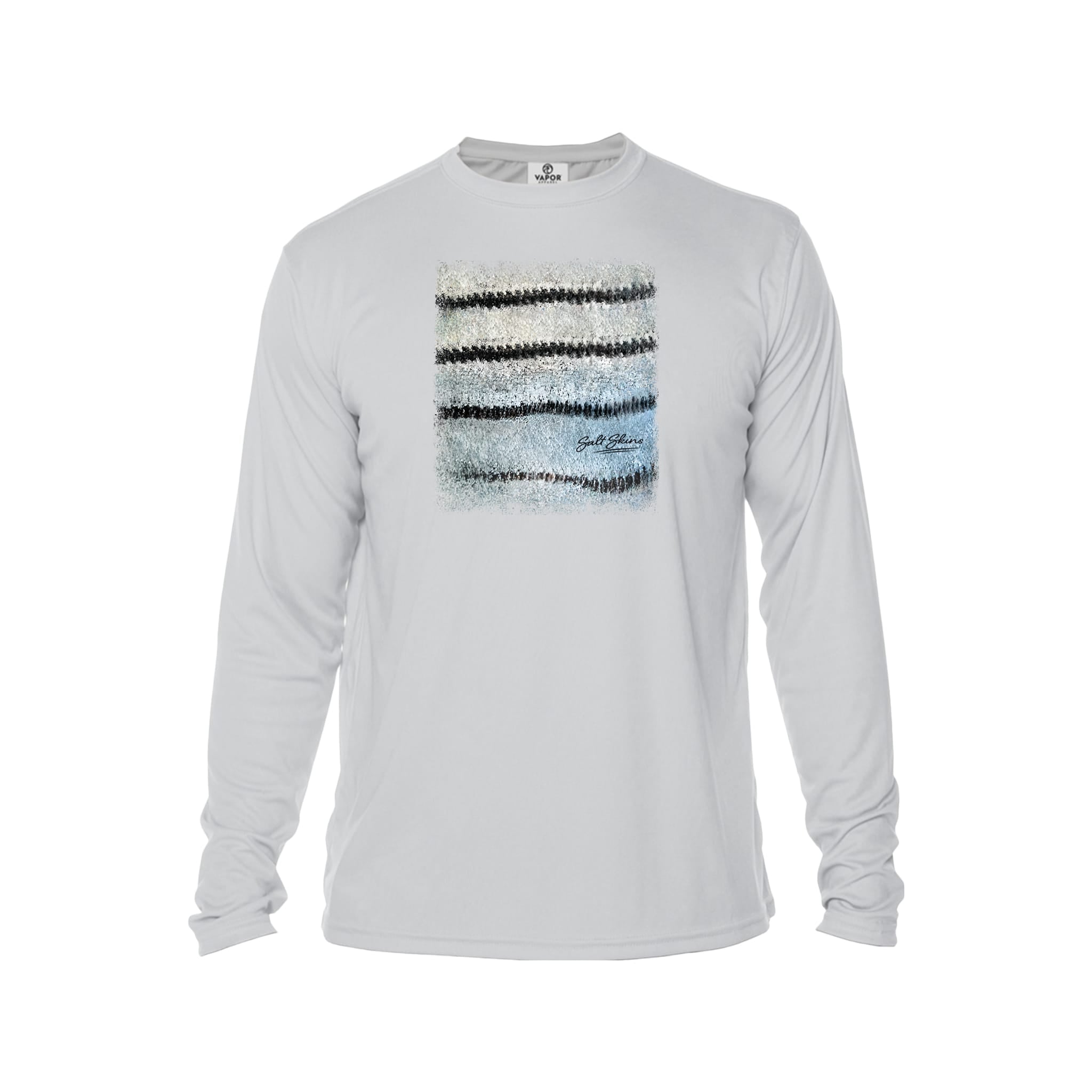 Printify Long-sleeve Pearl Grey / XS Hybrid Striper Bass Men's Performance Fishing Crew Neck
