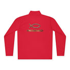 Long-sleeve "Redeemed" Ichthus Fish Quarter Zip Pullover Salt Skins