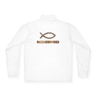 Long-sleeve "Redeemed" Ichthus Fish Quarter Zip Pullover Salt Skins
