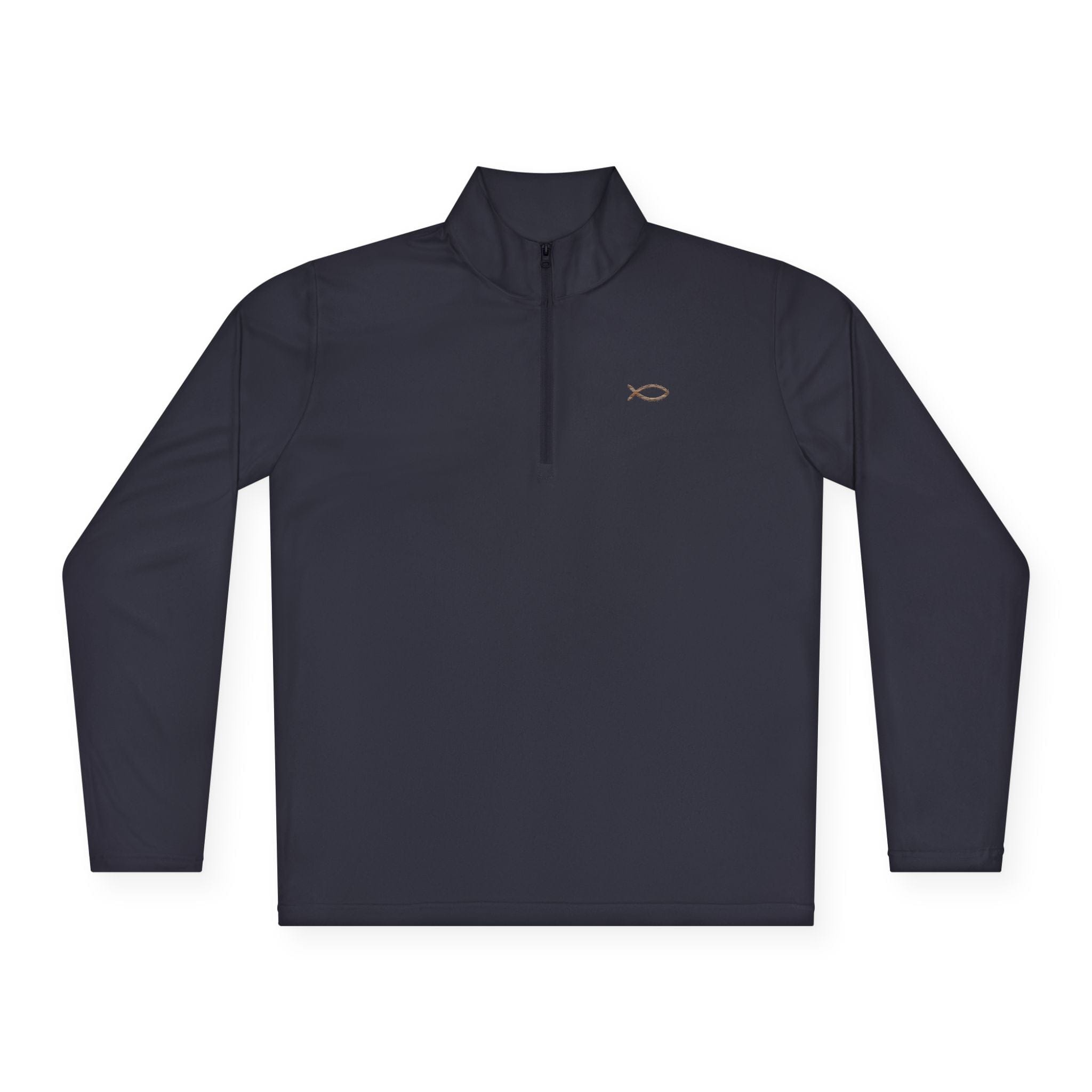 Long-sleeve True Navy / XS "Redeemed" Ichthus Fish Quarter Zip Pullover Salt Skins