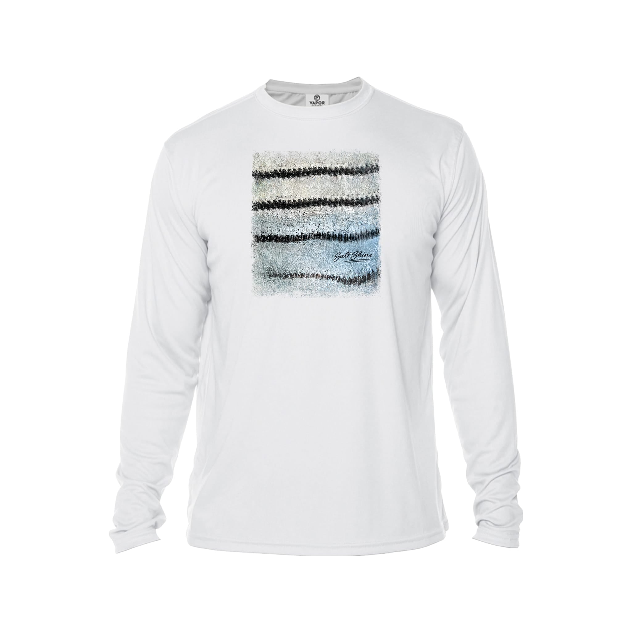 Printify Long-sleeve White / XS Hybrid Striper Bass Men's Performance Fishing Crew Neck