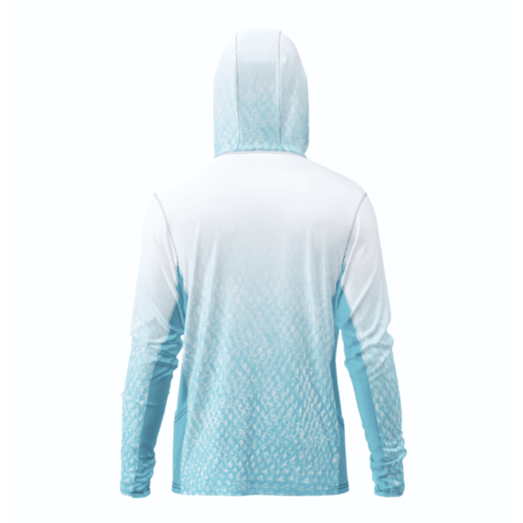 Salt Skins Men's Performance Hoodie Blue Sky Water Camo Side Vent Performance Hoodie (b2b)