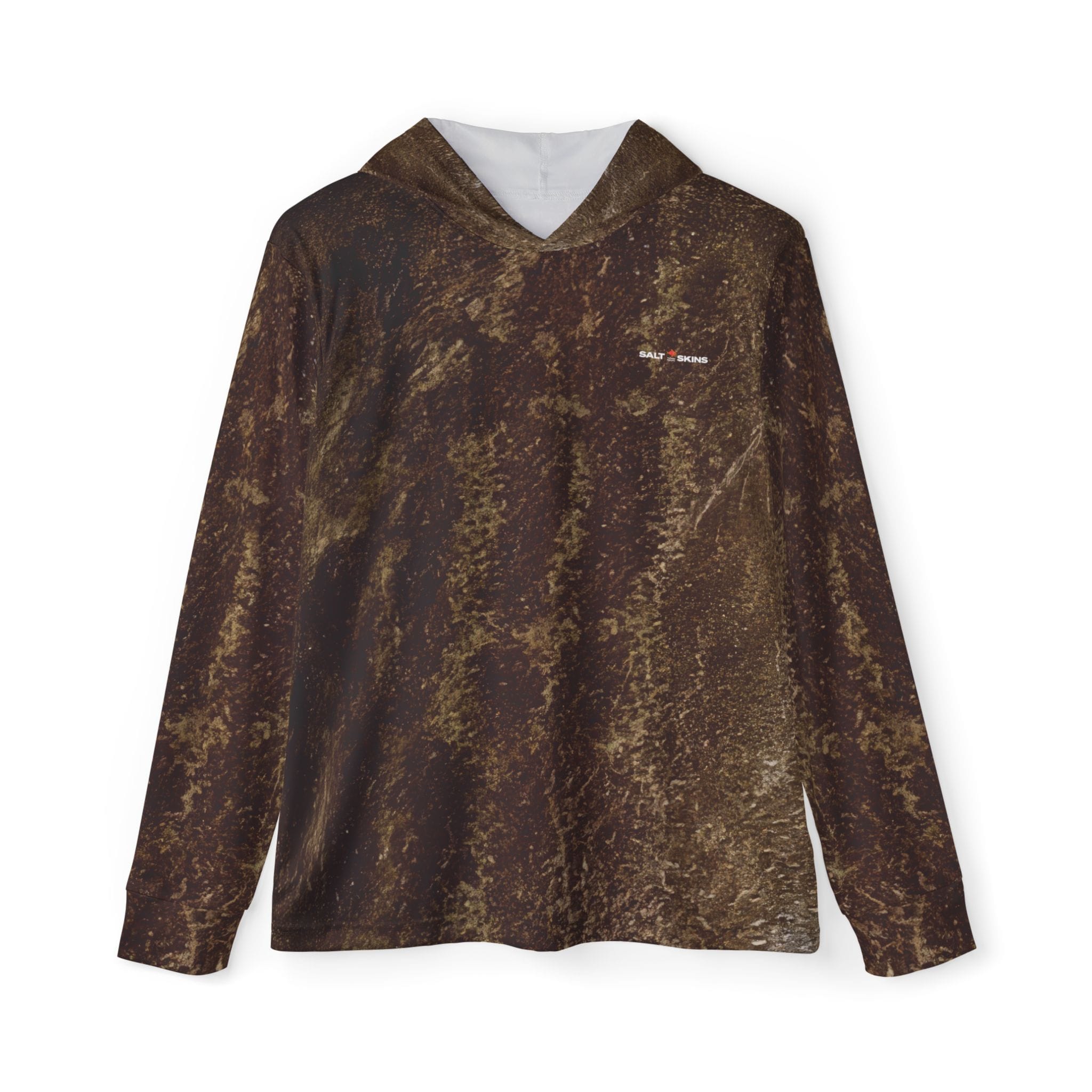 Salt Skins Apparel Men's Performance Hoodie DARK BROWN / XS Goliath Grouper Men's Ultimate Performance Long Sleeve Fishing Shirt