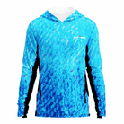 Salt Skins Men's Performance Hoodie Flats Blue Water Camo Side Vent Performance Hoodie With Pockets (b2b)