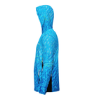 Salt Skins Men's Performance Hoodie Flats Blue Water Camo Side Vent Performance Hoodie With Pockets (b2b)