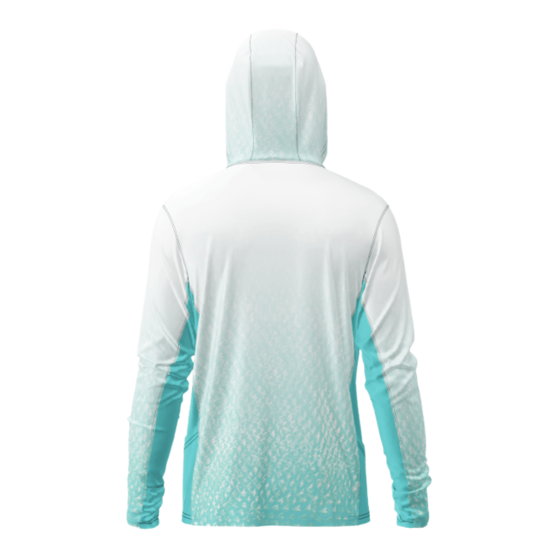 Men's Performance Hoodie Green Sky Water Camo Side Vent Performance Hoodie (b2b) Salt Skins