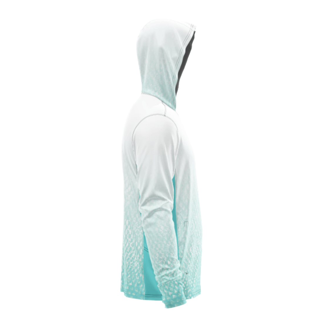 Men's Performance Hoodie Green Sky Water Camo Side Vent Performance Hoodie (b2b) Salt Skins