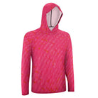 Salt Skins Men's Performance Hoodie Hot Pink Mingy Snapper Men's Long Sleeve Sun Protection Hoodie