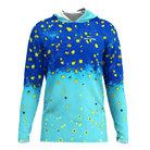 Salt Skins Men's Performance Hoodie Mahi Blue Ice Men's Long Sleeve Performance Fishing Shirt (b2b)