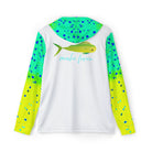 Salt Skins Men's Performance Hoodie New Mahi Turquoise Captains Series - The Ultimate Performance Men's Long Sleeve Fishing Shirt