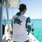 Salt Skins Men's Performance Hoodie NEW Turtle Patch Reef Men's Performance Long Sleeve Fishing Hoodie