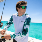 Salt Skins Men's Performance Hoodie NEW Turtle Patch Reef Men's Performance Long Sleeve Fishing Hoodie