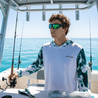 Salt Skins Men's Performance Hoodie NEW Turtle Patch Reef Men's Performance Long Sleeve Fishing Hoodie