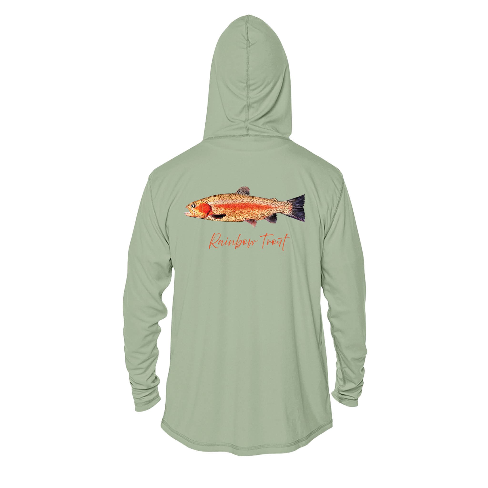 Printify Men's Long Sleeve Hoodie Rainbow Trout Men's Performance Hoodie