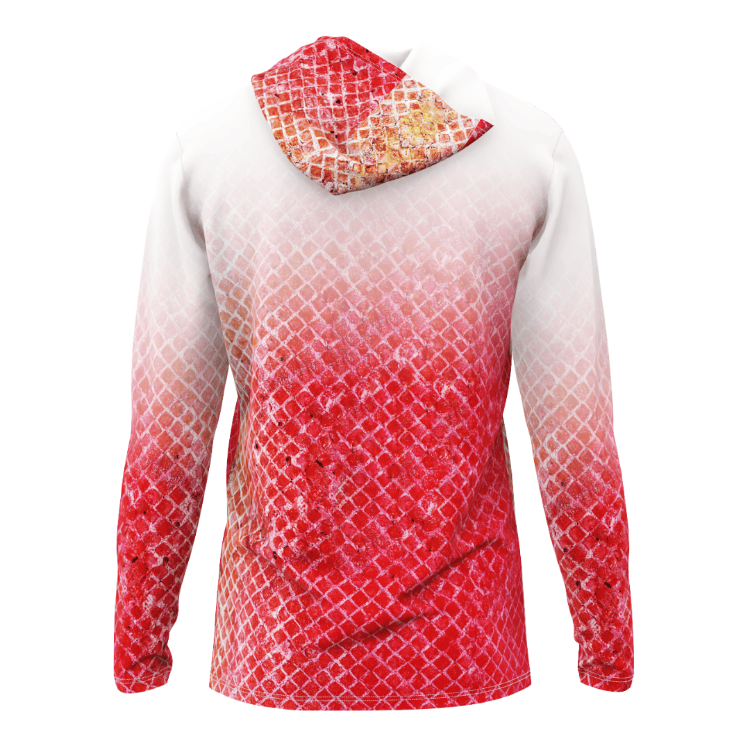 Salt Skins Men's Performance Hoodie Red Snapper Men's Long Sleeve Performance Hoodie (b2b)