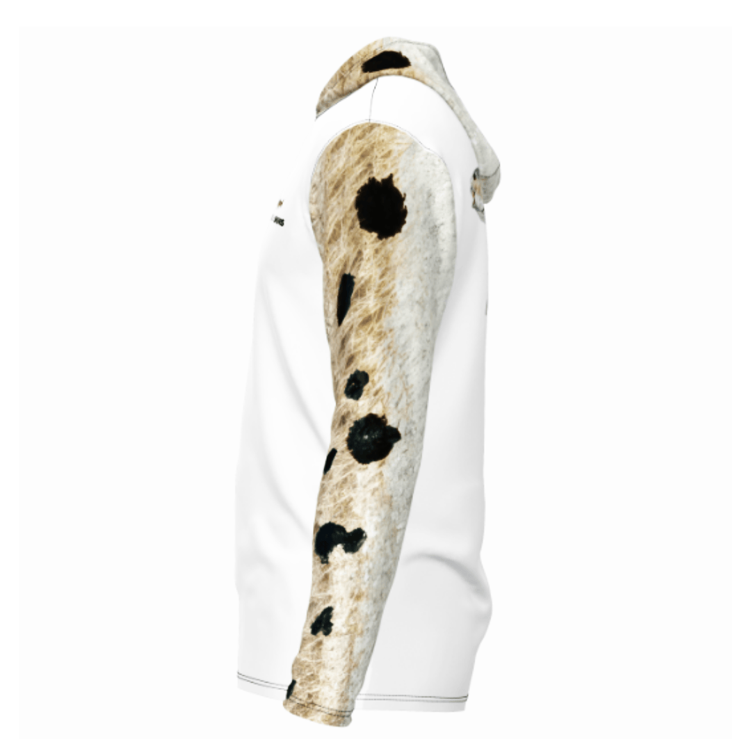 Salt Skins Men's Performance Hoodie Redfish Illustration Men's Long Sleeve Performance Fishing Hoodie (b2b)