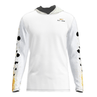 Salt Skins Men's Performance Hoodie Redfish "Orange" Illustration Men's Long Sleeve Performance Fishing Hoodie (b2b)