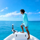 Men's Performance Hoodie Salty Blue Sky Water Camo Performance Hoodie Salt Skins