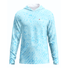 Men's Performance Hoodie Salty Blue Water Camo Side Vent Performance Hoodie (b2b) Salt Skins